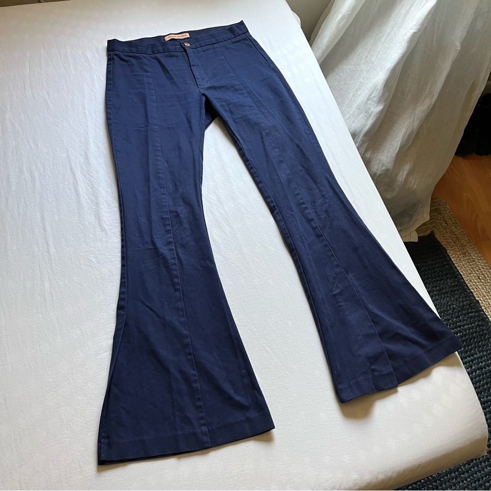Maggie Marilyn navy blue low mid‎ rise flare boot cut pants
